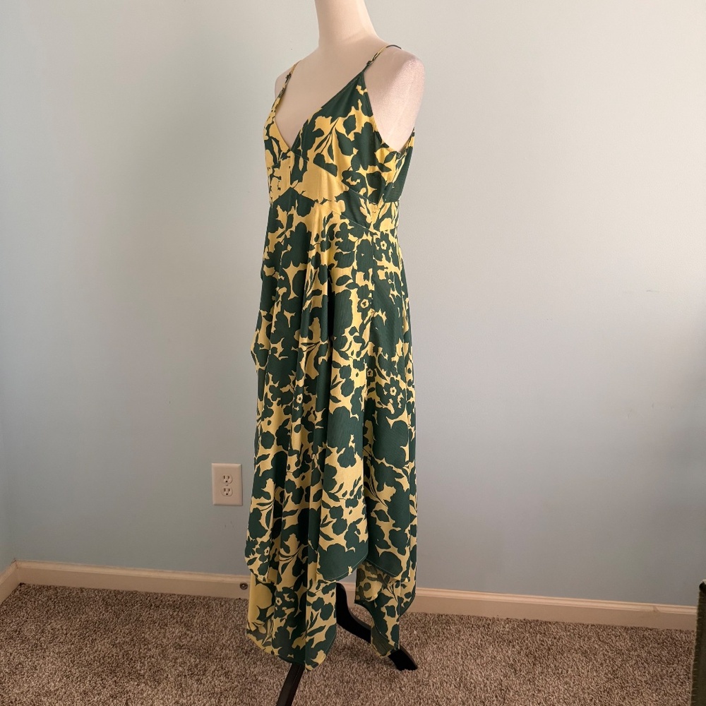 Sundance Soliloquies Citron Floral Print Maxi Dress Size M - Picture 3 of 11
